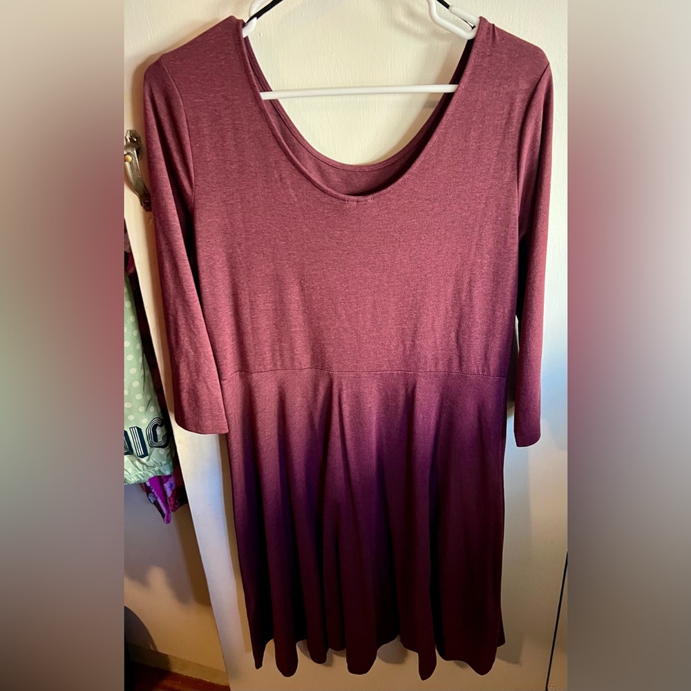 3/4 sleeve A-line Dress